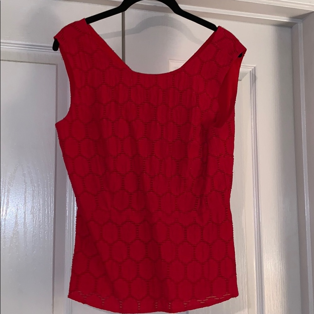 Banana Republic red Peplum top